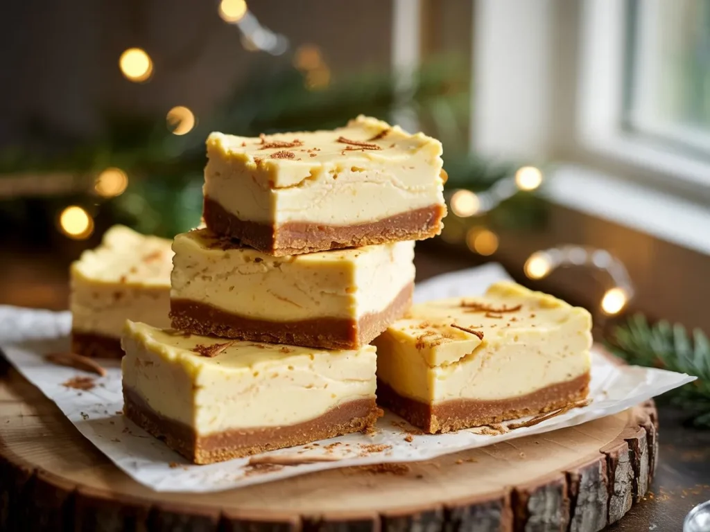 Eggnog Cheesecake Bars: The Creamiest Christmas Dessert Ever