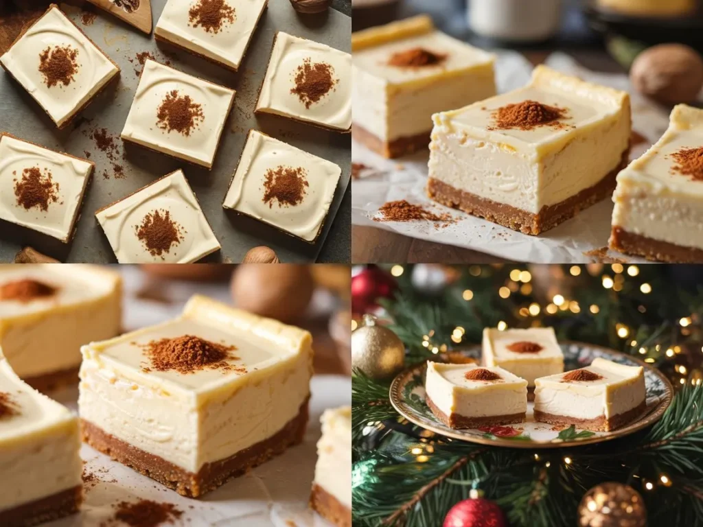 Eggnog Cheesecake Bars: The Creamiest Christmas Dessert Ever