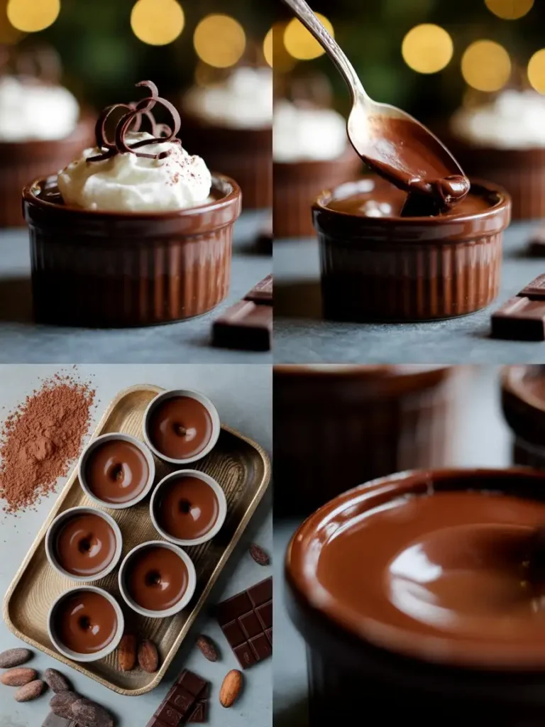 Decadent Christmas Chocolate Pot de Crème