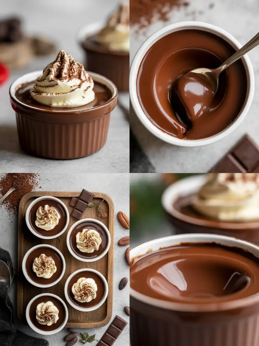 Decadent Christmas Chocolate Pot de Crème