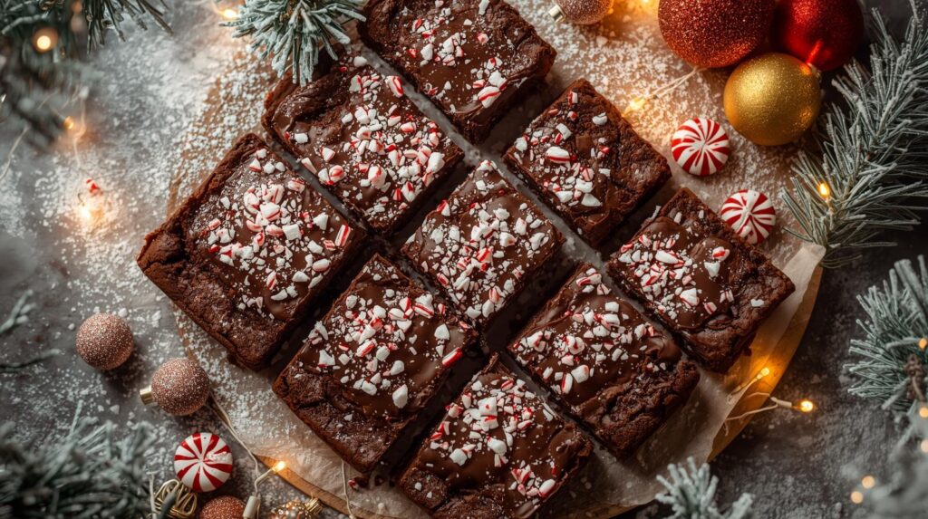 peppermint bark brownies
