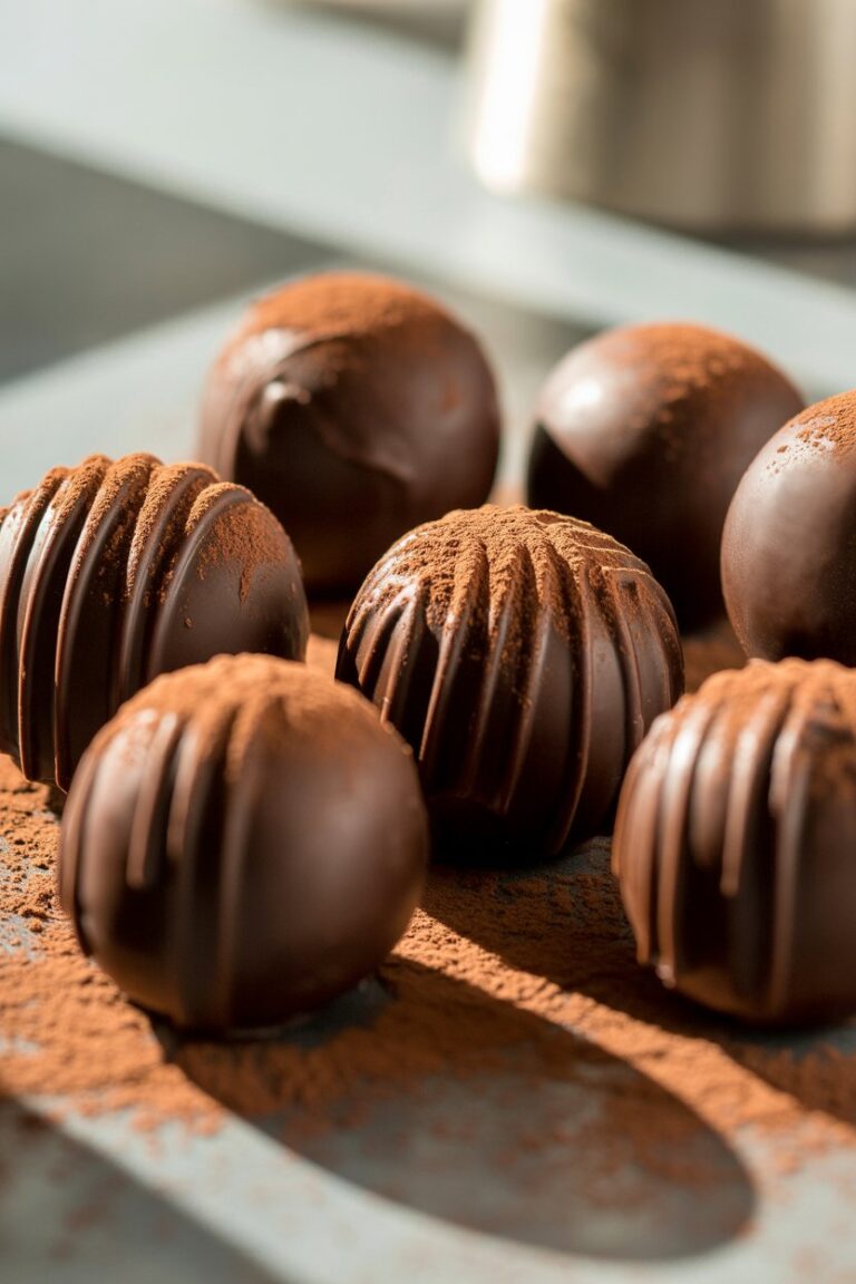 classic dark chocolate truffles