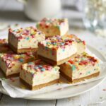 No-Bake Confetti Cheesecake Bars